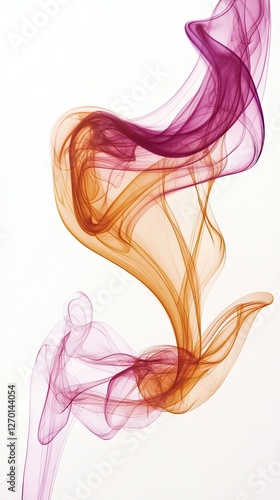 Abstract Smoke Patterns against White Background photo