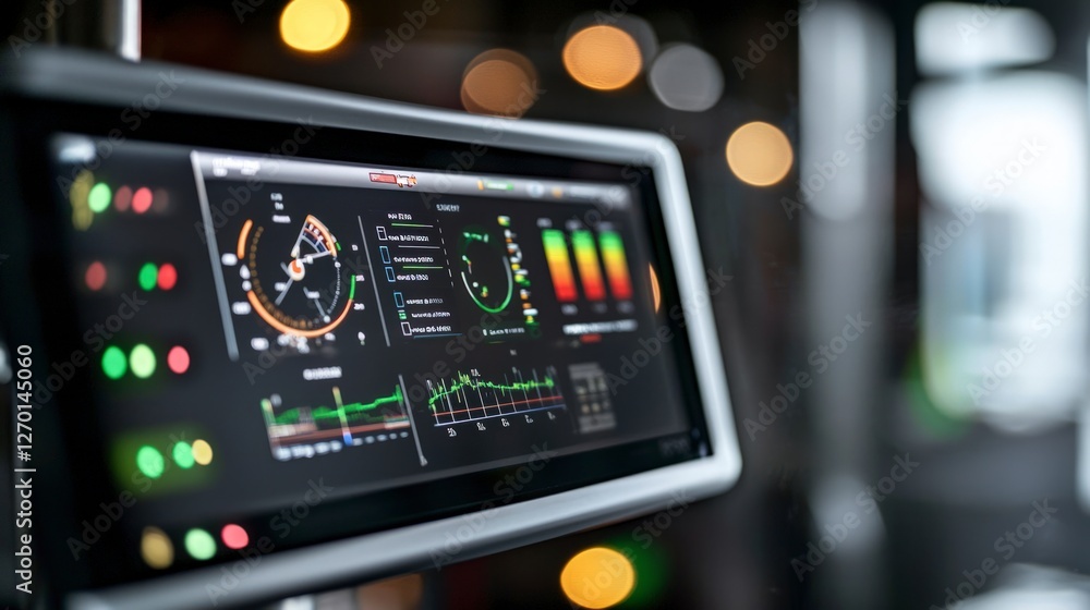 Fototapeta premium Smart Energy Monitoring System Real Time Data Efficiency Sustainability