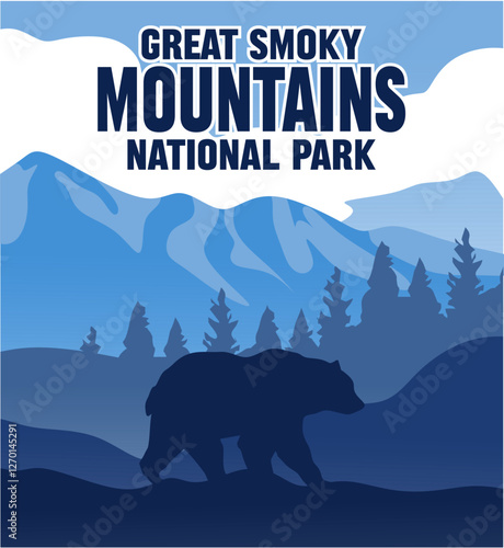 Great Smoky Mountains National Park with beautiful natural scenery