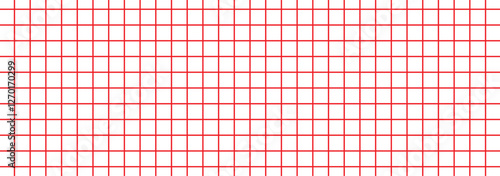 Square grid background with empty space. Design of square graph paper, school math sheet, grid paper sheet, notebook pattern, architectural graph paper. Vector illustration