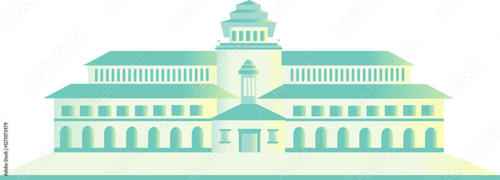 Naklejka premium Landmark Illustration