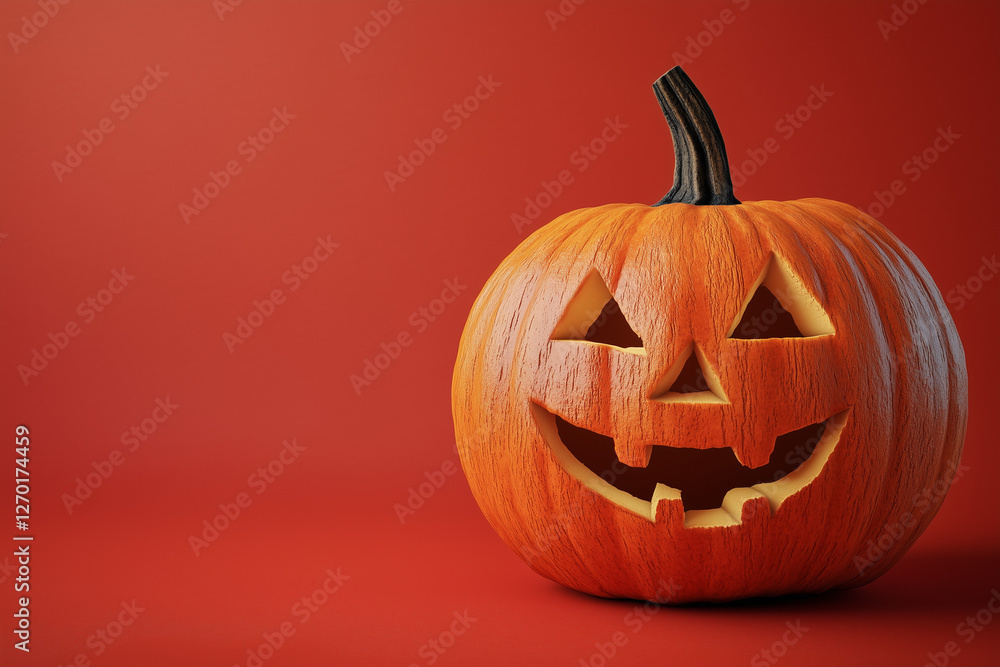 Carved Halloween jack-o-lantern pumpkin isolated Carved Halloween jack-o-lantern pumpkin isolated