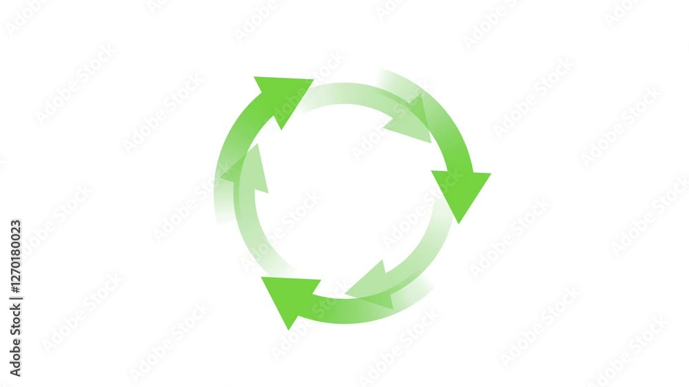 Loading arrow symbols spinning animation on a white background Loading arrow symbols spinning animation on a white background