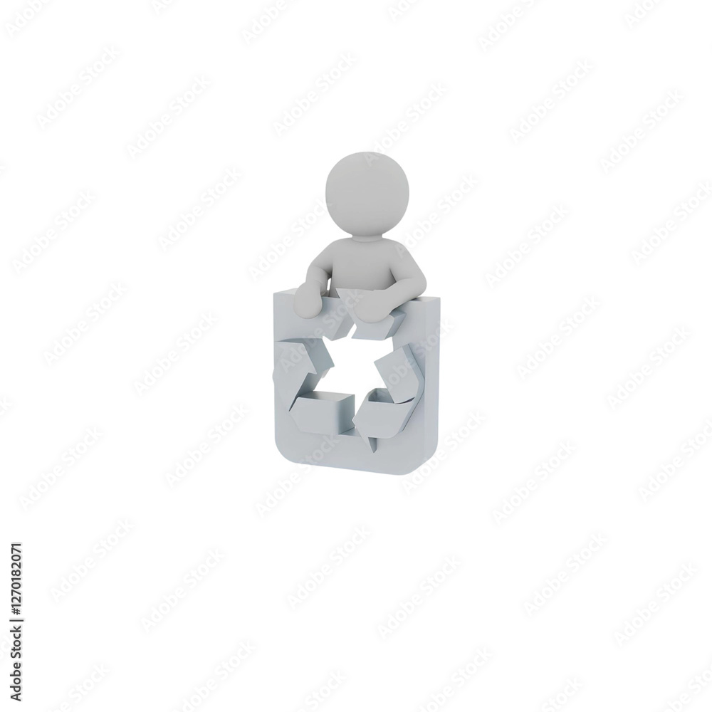 3d white character with a crack-shaped cutout in the body, high quality png isolated on transparent background 3d white character with a crack-shaped cutout in the body, high quality png isolated on transparent background