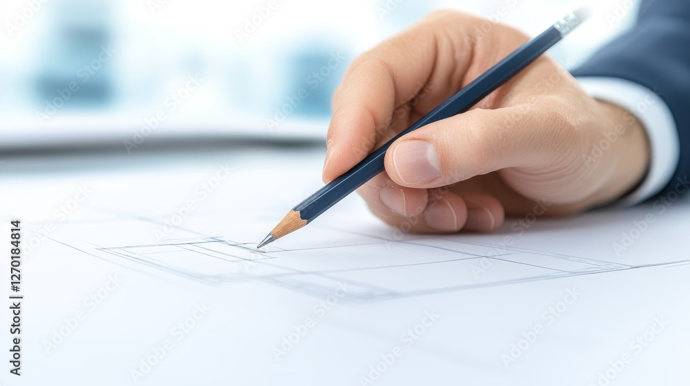 Closeup of handwriting in progress person capturing thoughts on paper with pen Closeup of handwriting in progress person capturing thoughts on paper with pen