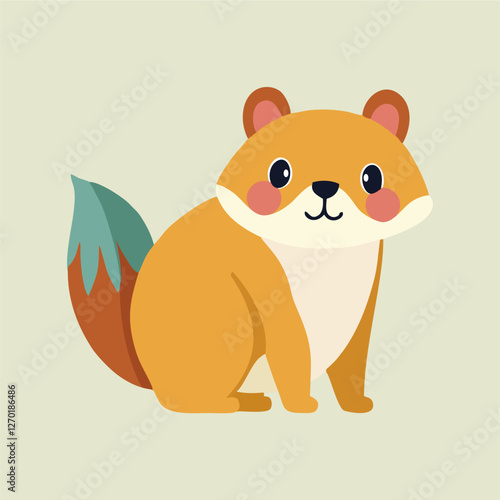 Title Cute squirrel perched on a tree branch, perfect for wildlife blogs, childrens books, and naturethemed designs.