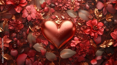 Floral Heart Art
