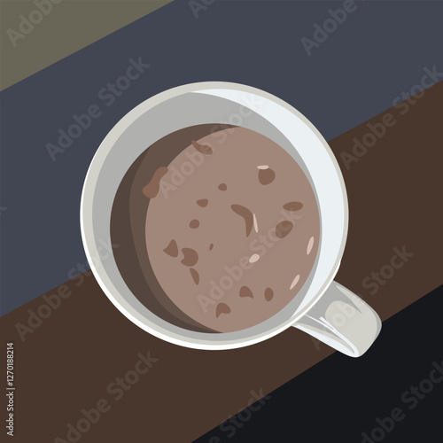 Desain vector of cup of Chocolate cereal mil
