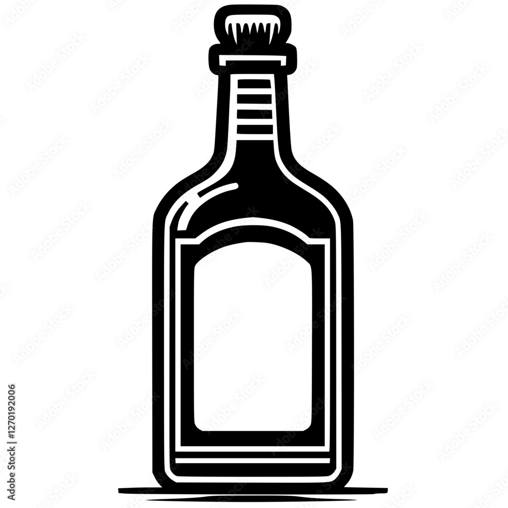 Alcohol drink bottle silhouette Alcohol drink bottle silhouette