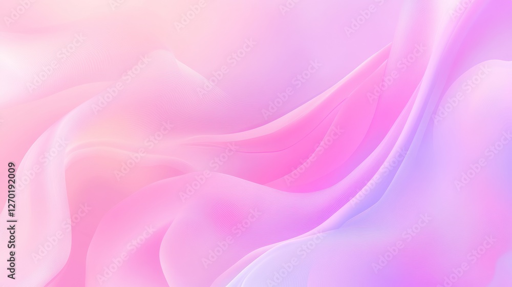 Obraz premium Abstract Soft Pink and Purple Waves Background with Subtle Textures