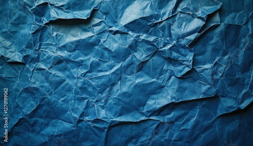 Wallpaper Mural Crumpled deep blue paper texture background Torontodigital.ca