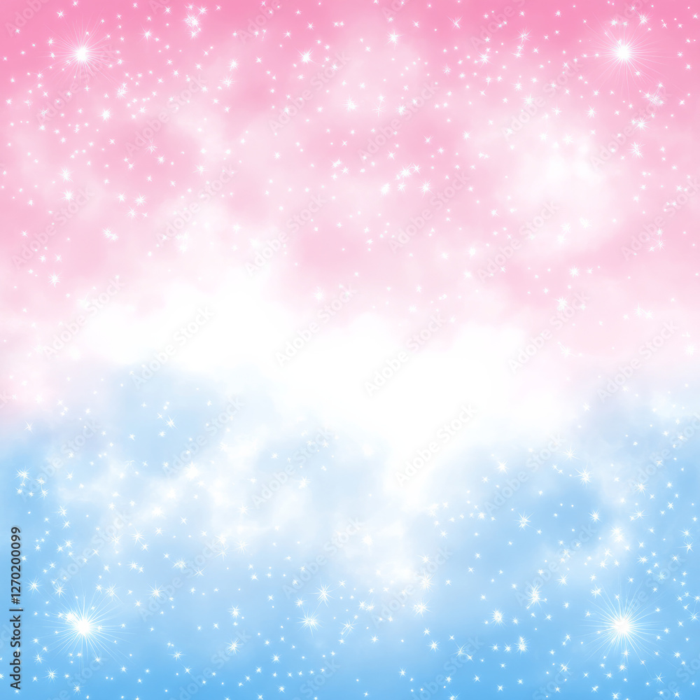 Pastel pink and blue starry background with clouds Pastel pink and blue starry background with clouds