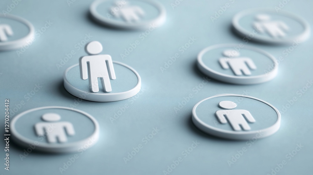 Leader standing out, team background, social, concept Leader standing out, team background, social, concept