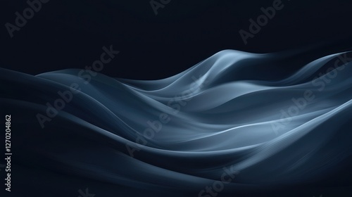 Wallpaper Mural Serene Abstract Waves in Deep Blues and Grays for Modern Backgrounds Torontodigital.ca