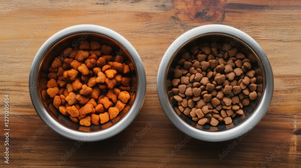 Dog Food in Bowls Dog Food in Bowls