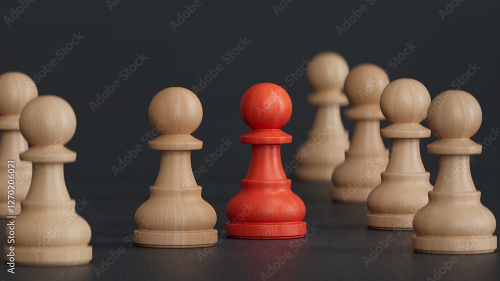 The conflict between two companies and a business, the rivalry of Leaders in blue and red leads a group of black employees to compete, Staff recruitment. The conflict between two companies and a business, the rivalry of Leaders in blue and red leads a group of black employees to compete, Staff recruitment.