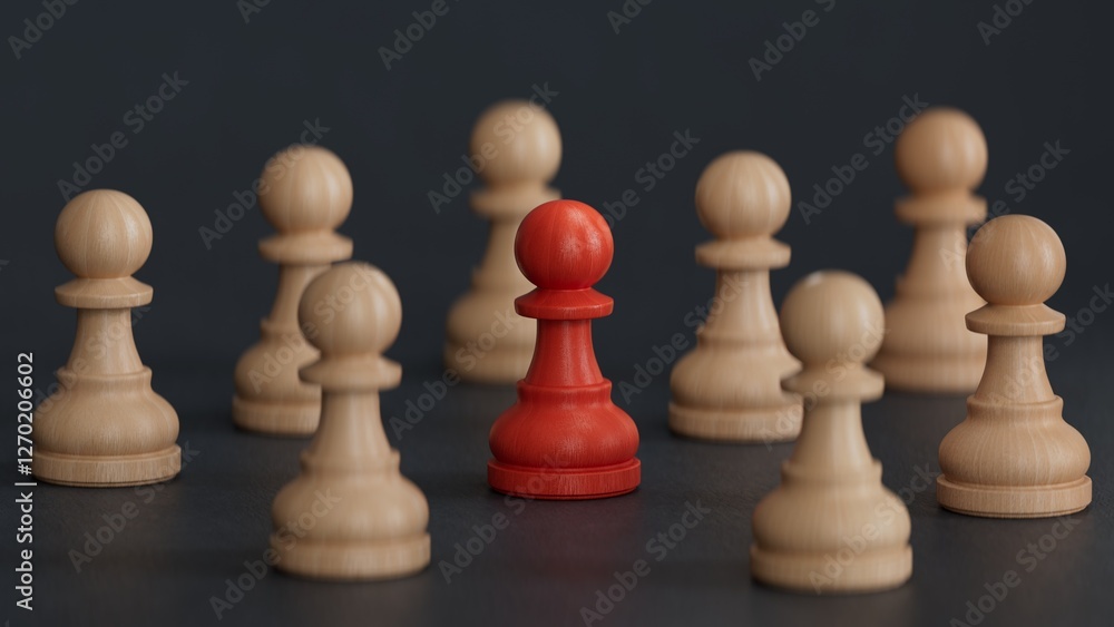 The conflict between two companies and a business, the rivalry of Leaders in blue and red leads a group of employees to compete, Staff recruitment.3D rendering on black background. The conflict between two companies and a business, the rivalry of Leaders in blue and red leads a group of employees to compete, Staff recruitment.3D rendering on black background.