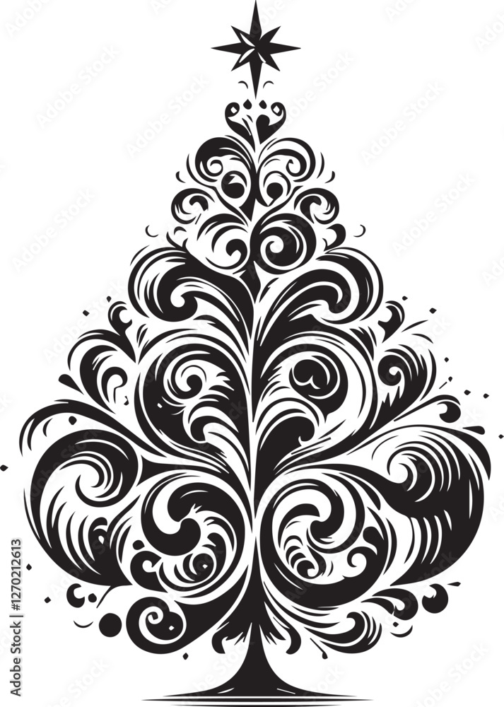 black and white floral design elements tree black and white floral design elements tree