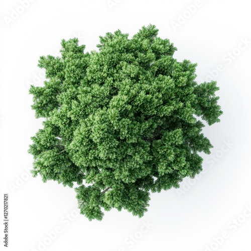 A lush, vibrant green plant viewed from above, showcasing its intricate foliage and healthy appearance.