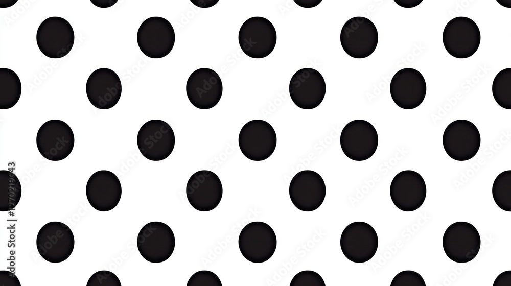 Classic Black and White Polka Dot Pattern Background Design for Modern Use Classic Black and White Polka Dot Pattern Background Design for Modern Use