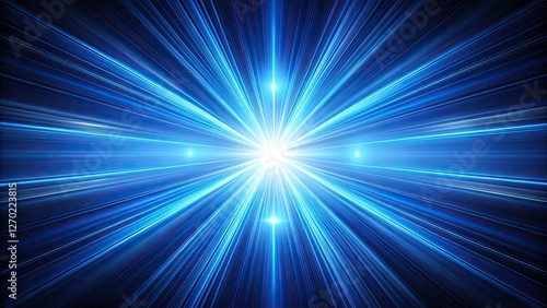 Abstract Blue Light Rays, Radiating Energy, Bright Blue, Glowing,  Cosmic Background, Digital Art,  Abstract Background, Blue Light, Light Rays, Energy, Power, Burst,  Abstract Design