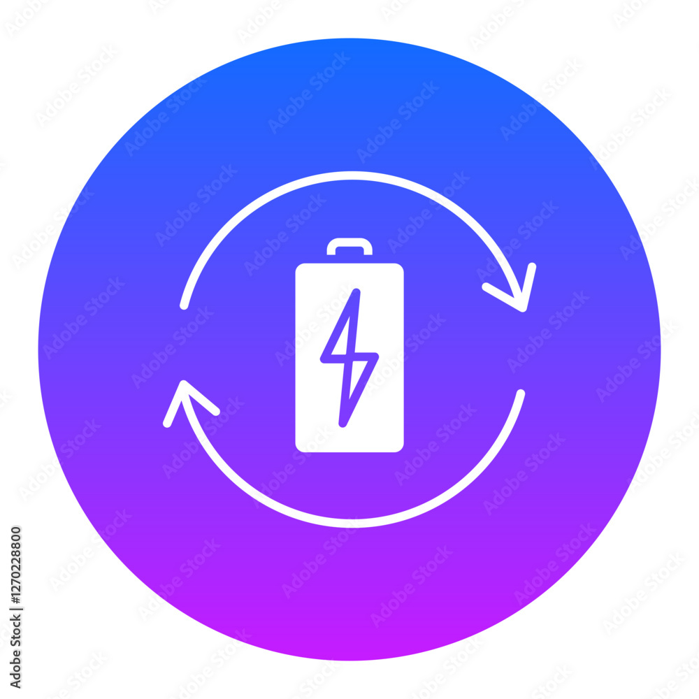 Battery Recycling Icon Battery Recycling Icon