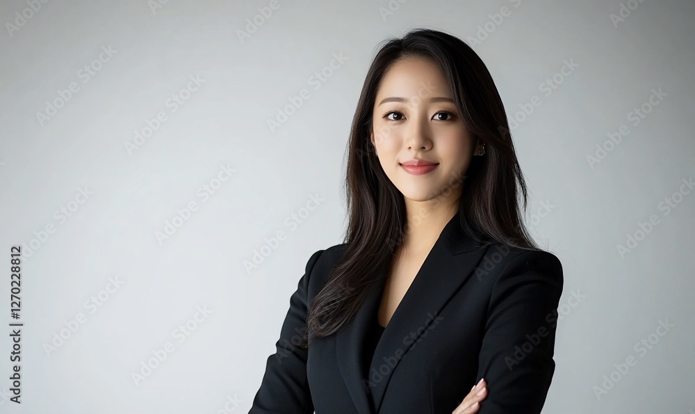 Confident businesswoman portrait, studio, neutral background, corporate headshot Confident businesswoman portrait, studio, neutral background, corporate headshot