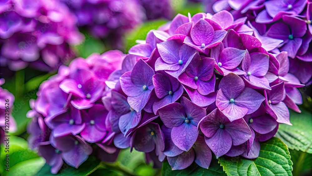 Close-Up Purple Hydrangea Bloom Photography - Black Friday Sale