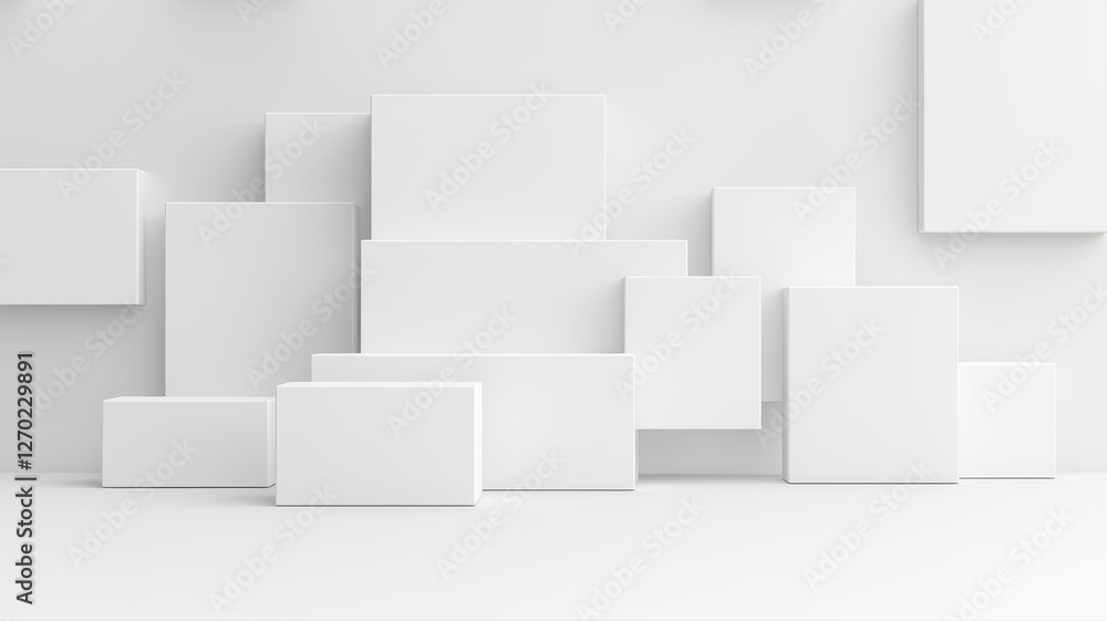 Abstract geometric shapes on a white background creating a modern minimalist aesthetic. Abstract geometric shapes on a white background creating a modern minimalist aesthetic.
