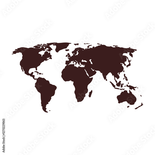 world map icon illustration