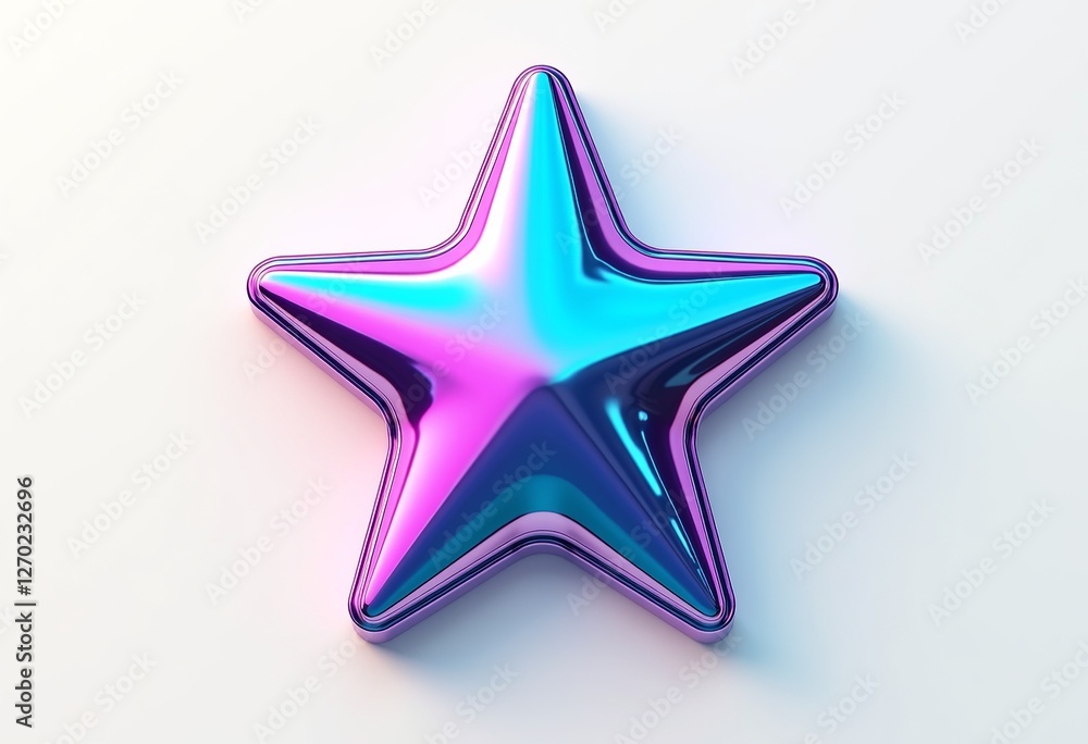 Holographic Disco Star Icon with Glossy Finish: Wave Position Design Element on Pure White Background - Ideal for Web Design and Modern Graphics
Holographic Disco Star Icon with Glossy Finish: Wave Position Design Element on Pure White Background - Ideal for Web Design and Modern Graphics