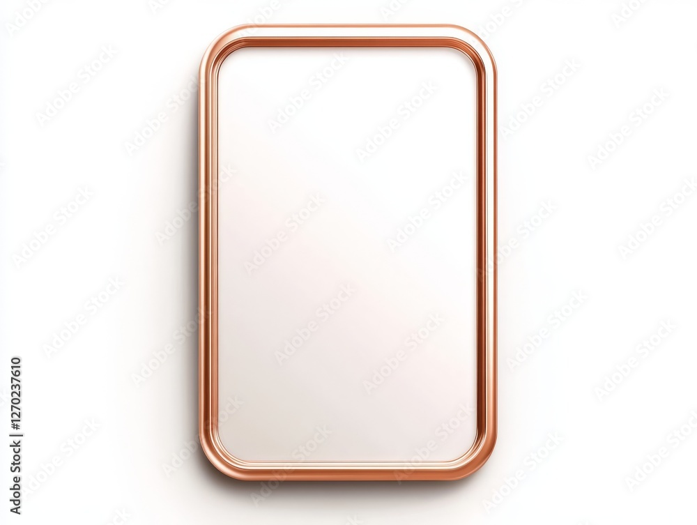 Elegant freestanding mirror, reflecting style in a white background Elegant freestanding mirror, reflecting style in a white background