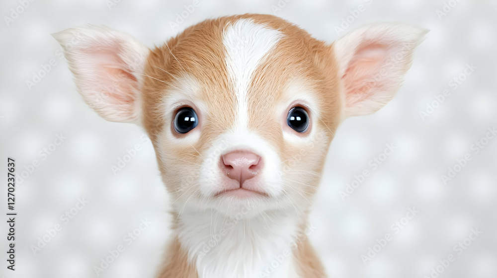 Fototapeta premium Adorable Chihuahua puppy portrait, studio shot, textured background, pet adoption