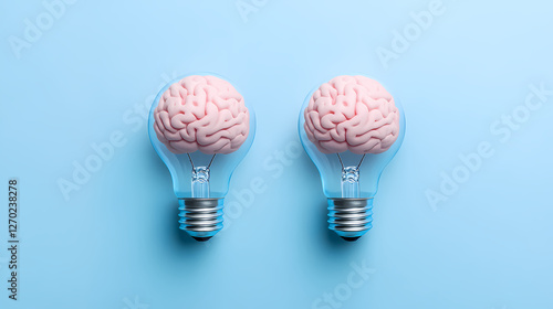 Wallpaper Mural Brain-Inspired Light Bulbs: Creativity Illuminated Torontodigital.ca
