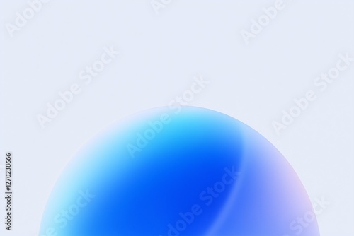 Round ball on blue background, minimalist, abstract design