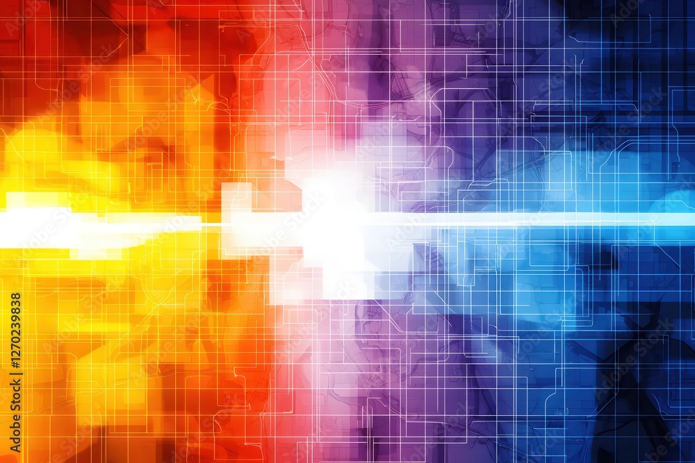 Vibrant Abstract Technology Background with Geometric Lines and Dynamic Color Gradient Effect Vibrant Abstract Technology Background with Geometric Lines and Dynamic Color Gradient Effect