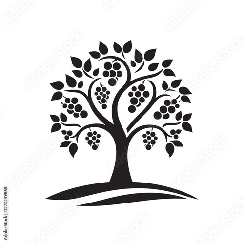 Grapevine tree graphic design.