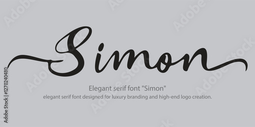 "Simon" – an elegant serif font designed for luxury branding and high-end logo creation. This refined typeface blends classic minimalism with modern sophistication