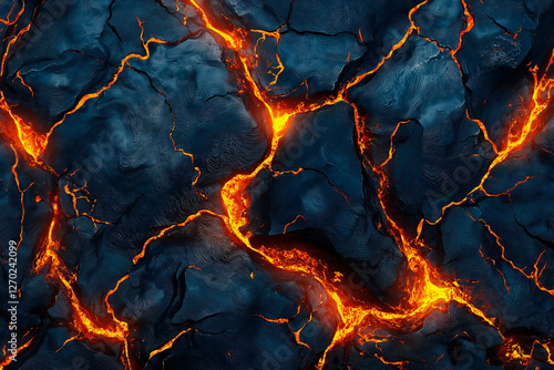 Lava texture fire background rock volcano magma molten hell hot flow flame pattern seamless. Earth lava crack volcanic texture ground fire burn explosion stone liquid black red inferno planet relief