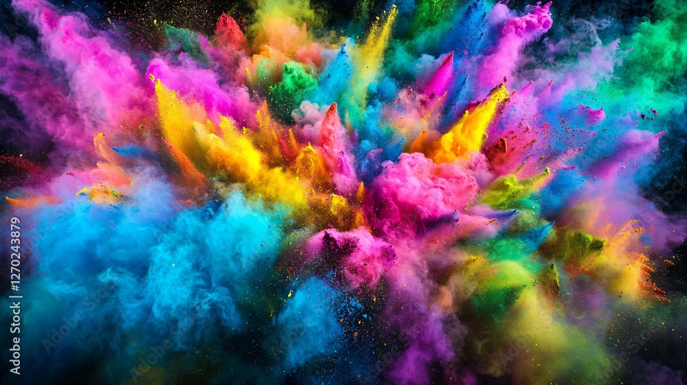 Colorful Holi Powder Explosion Colorful Holi Powder Explosion