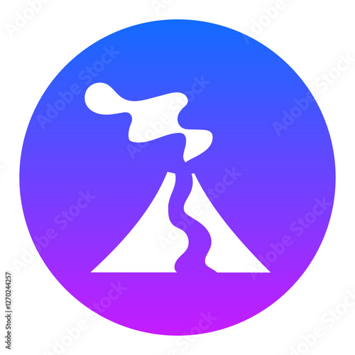 Volcano Landscape Icon