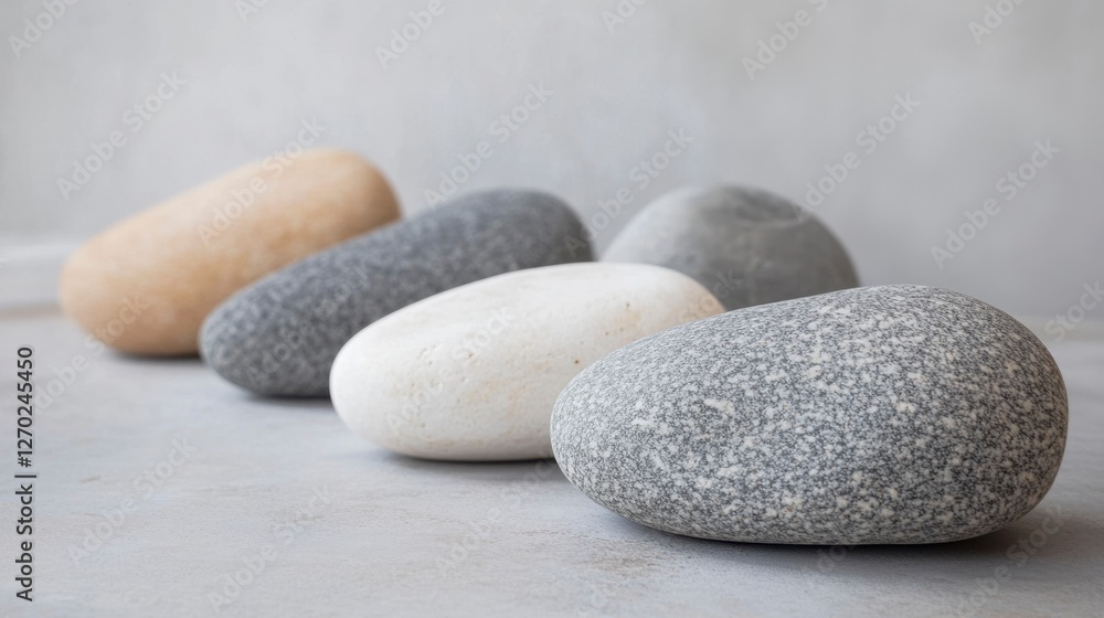 Serene Pebbles in Neutral Tones, Harmony Nature Serene Pebbles in Neutral Tones, Harmony Nature