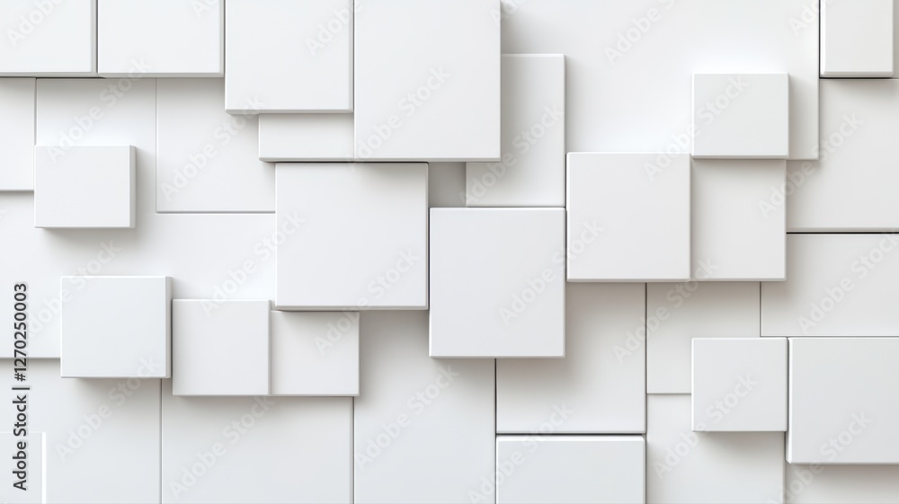 Modern abstract 3D white geometric background with overlapping squares and rectangles, perfect for design projects. Modern abstract 3D white geometric background with overlapping squares and rectangles, perfect for design projects.