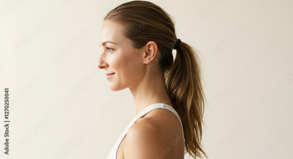 Tranquil Yogi with Calm Energy on Ivory Canvas Tranquil Yogi with Calm Energy on Ivory Canvas