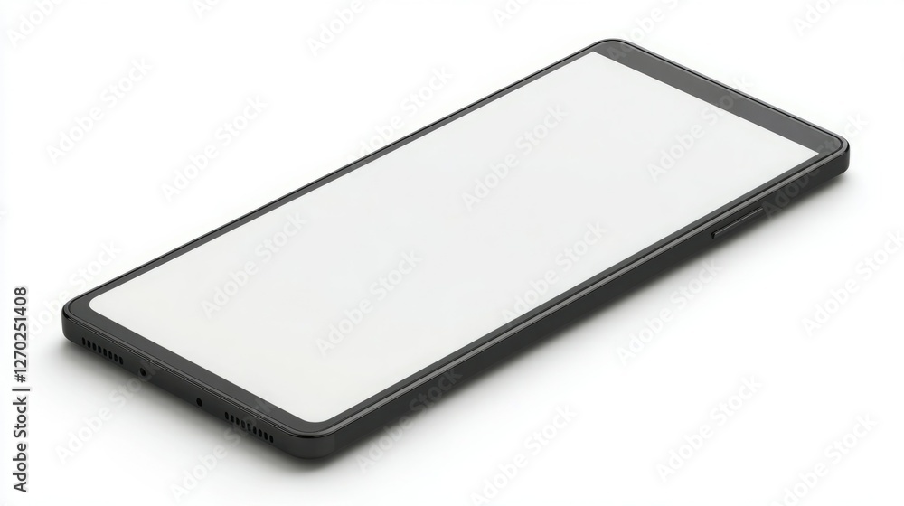 Sleek black smartphone with blank screen, angled view. Perfect for app presentations or technology mockups. #smartphone #technology #mockup #gadget Sleek black smartphone with blank screen, angled view. Perfect for app presentations or technology mockups. #smartphone #technology #mockup #gadget