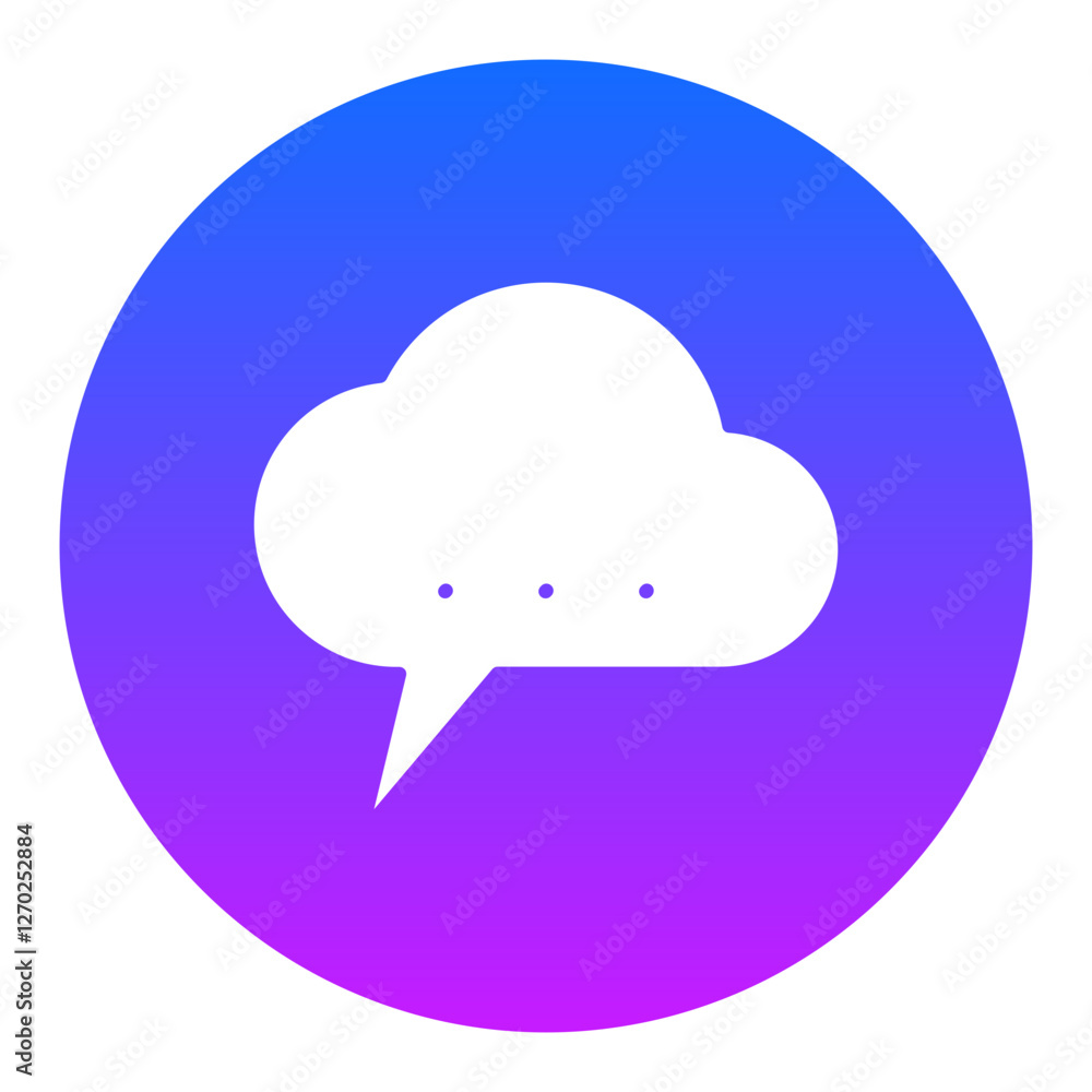 Cloud Message Icon Cloud Message Icon