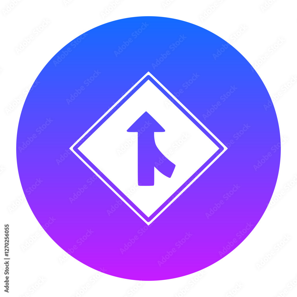 Converging Road Icon Converging Road Icon