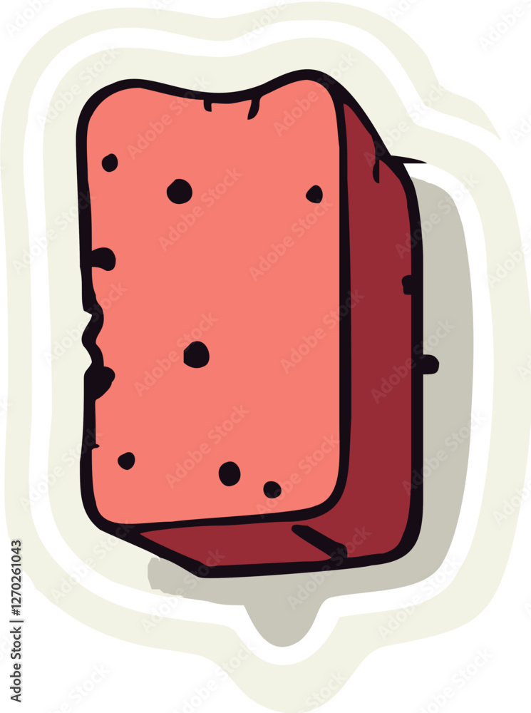 Red Brick Cartoon – Construction Material Icon Red Brick Cartoon – Construction Material Icon
