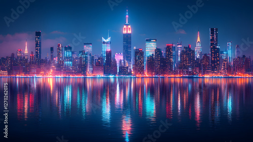 Wallpaper Mural A city skyline is reflected in the water Torontodigital.ca