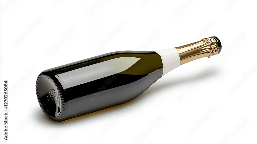 Champagne Bottle On White Background Champagne Bottle On White Background